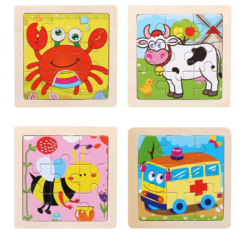 Cartoon Wooden Baby Puzzle Cartoon Wooden Baby Puzzle