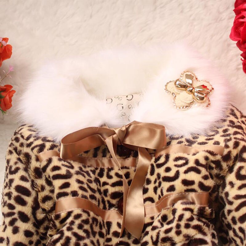 Girl's Leopard Print Plush Coat