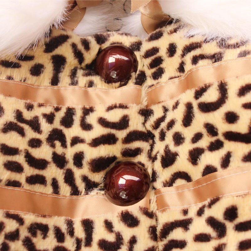 Girl's Leopard Print Plush Coat