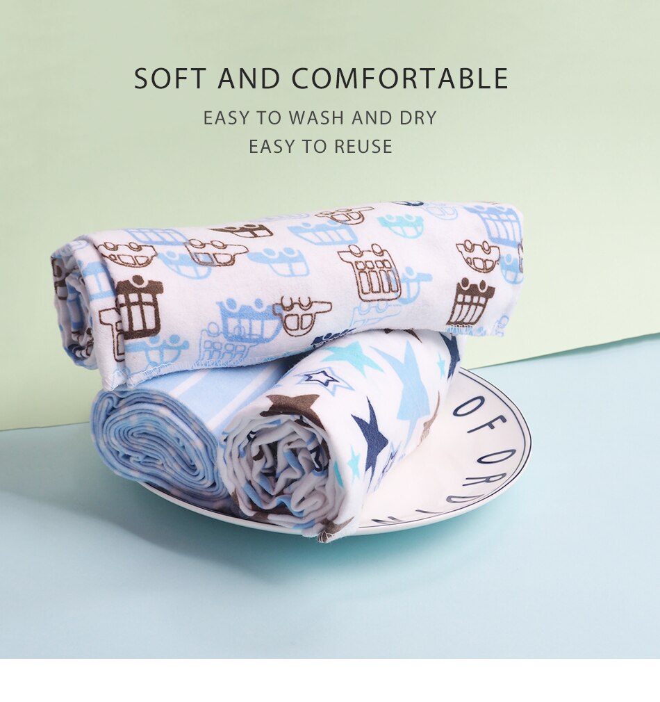 100% Cotton Baby Blankets 4 pcs Set