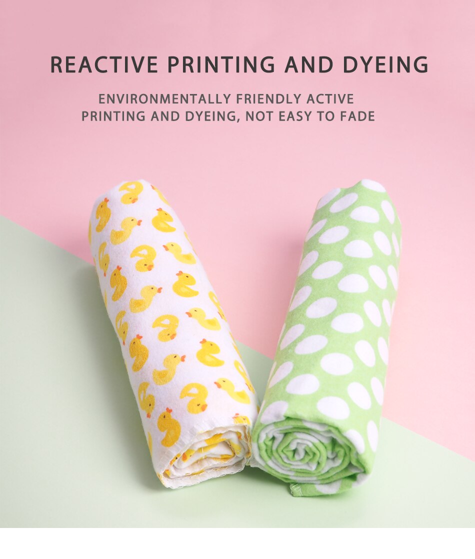 100% Cotton Baby Blankets 4 pcs Set