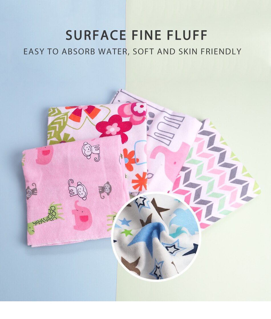 100% Cotton Baby Blankets 4 pcs Set