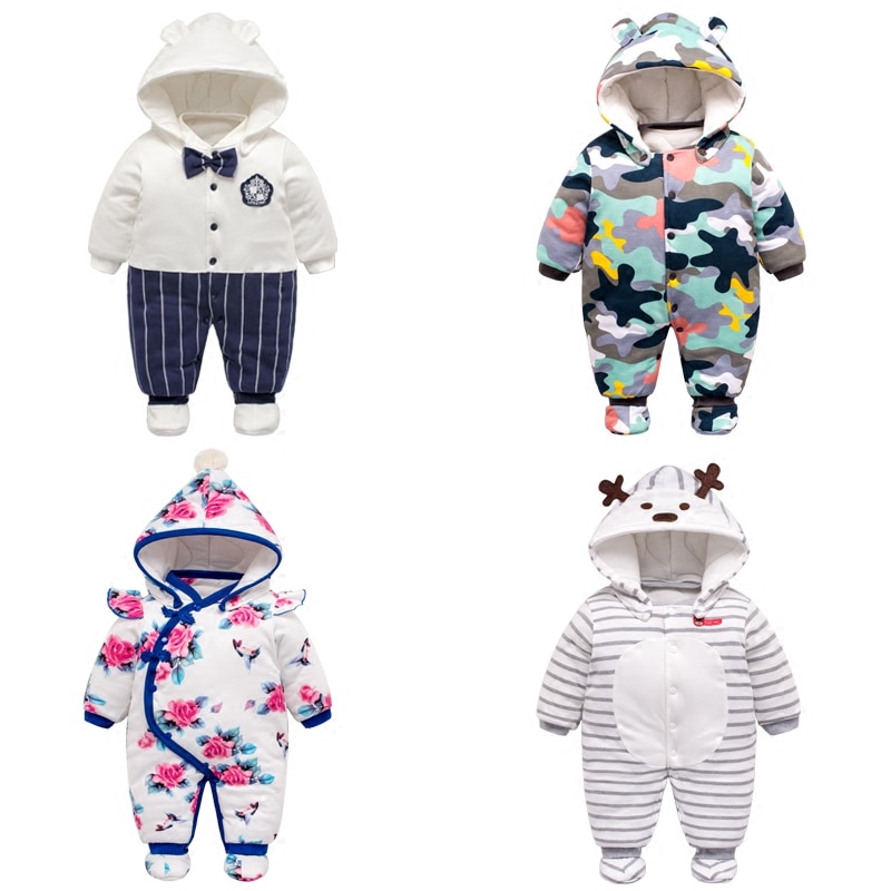 Baby's Warm Winter Cotton Romper